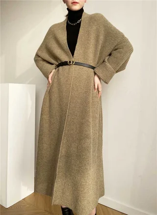 Женский длинный шерстяной кардиган. Модель DM-1284 - миниатюра 7