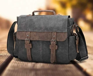 Мужской кожаный портфель. Модель DM-1638 - миниатюра 2