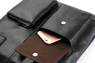 Мужской кожаный портфель. Модель DM-1655 - миниатюра 9