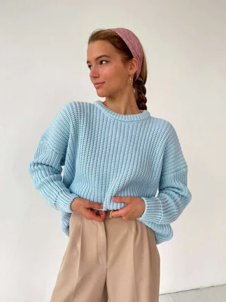 Женский вязаный джемпер. Модель DM-2464 - миниатюра 4