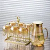 Кувшин (алмаз), подставка (голова оленя), 6 стаканов