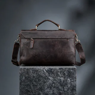 Мужской портфель из натуральной кожи. Модель DM-1700 - миниатюра 1