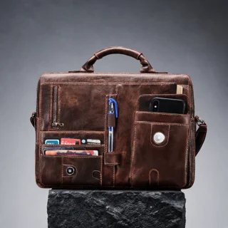 Чоловічий портфель із натуральної шкіри DM-DM-1701