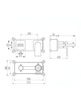 Встраиваемый смеситель скрытого монтажа PI-11362 - миниатюра 14