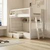 Кровать + лестница у изножья + 2 ящика + 2 матраса