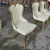 бежевая экокожа и золотая рама