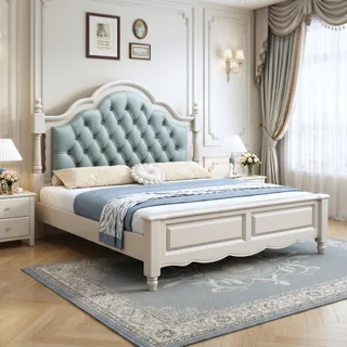 Кровать с мягким изголовьем PI-18549