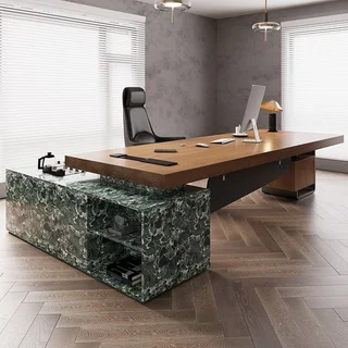 Стол руководителя с тумбой PI-19058 - миниатюра 2