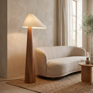 Підлоговий дерев'яний торшер PI-21269 - миниатюра 1