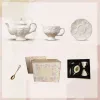 1 чайник + 2 чашки + 2 блюдца + корон. ложка (подар.)