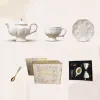 1 чайник + 4 чашки + 4 блюдца + корон. ложка (подар.)