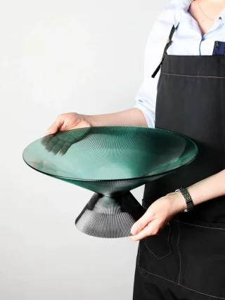 Фруктовница на ножке рифлёная PI-23261 - миниатюра 7
