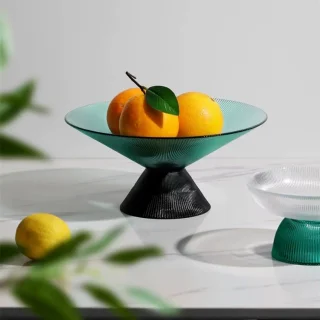 Фруктовница на ножке рифлёная PI-23261 - миниатюра 9