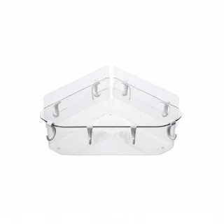Полка для ванной угловая с крючками PI-5543 - миниатюра 5