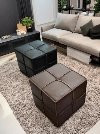 Пуф кубический из искусственной кожи PI-5711 - миниатюра 3