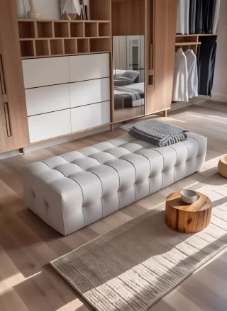 Банкетка кожаная с тиснением PI-5750 - миниатюра 5
