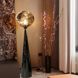 Торшер із золотим абажуром PI-6206 - миниатюра 2