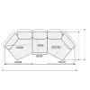 Одноместный + малая шезлонг-секция слева и справа