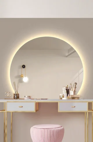 Дзеркало для макіяжу кругле LED PI-6895 - миниатюра 6