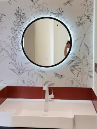 Зеркало для макияжа круглое с LED PI-7181 - миниатюра 6