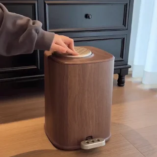Пedalьный мусорное ведро деревянное PI-7430 - миниатюра 3