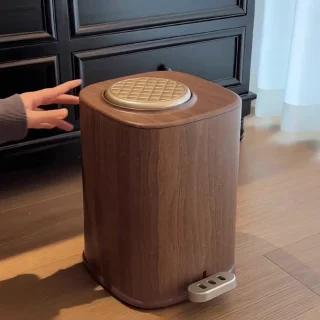 Пedalьный мусорное ведро деревянное PI-7430 - миниатюра 6