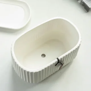 Горщик для квітів овальний рифлений PI-9043 - миниатюра 4
