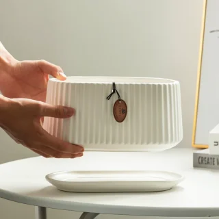 Горщик для квітів овальний рифлений PI-9043 - миниатюра 5