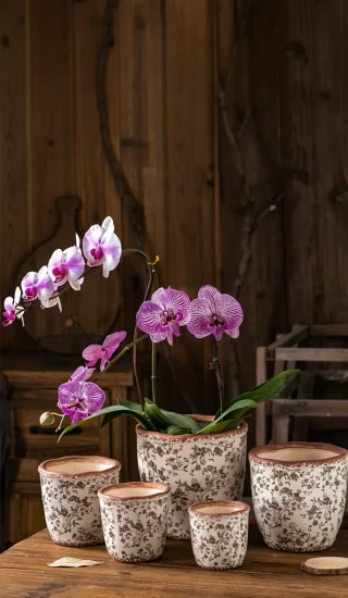 Горщик для квітів із квітковим візерунком PI-9256 - миниатюра 11