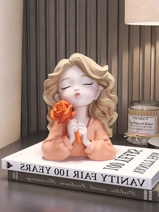 Статуэтка девушка с букетом PI-9533 - миниатюра 2