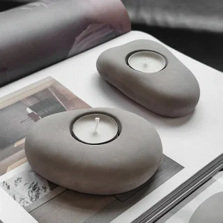 Подсвечник настольный из бетона PI-9843 - миниатюра 3