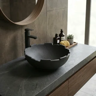 Круглая керамическая раковина. Модель RD-6100 - миниатюра 1