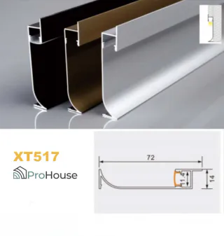 Алюмінієвий плінтус XT517 - миниатюра 2