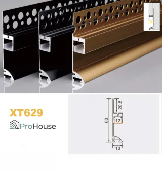 Алюмінієвий плінтус XT629 - миниатюра 2