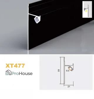 Алюмінієвий плінтус XT477 - миниатюра 2
