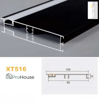 Алюмінієвий плінтус XT516 - миниатюра 2