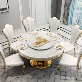 Круглый мраморный стол. Модель RD-0776 - миниатюра 2