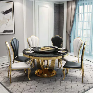 Круглый мраморный стол. Модель RD-0776 - миниатюра 4
