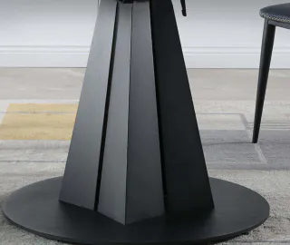 Круглий розкладний стіл з натурального каменю. Модель RD-1031 - миниатюра 8