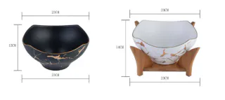 Керамическая миска с подставкой RD-34790 - миниатюра 9