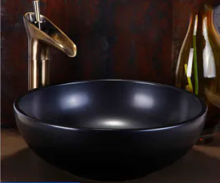Накладна раковина для ванної Nordic Black Art. Модель RD-441 - миниатюра 3