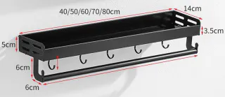Полочки с крючками в ванную комнату. Модель RD-9195-1-н - миниатюра 4