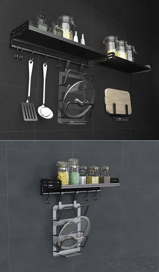 Полка для кухни с крючками. Модель RD-9212 - миниатюра 3