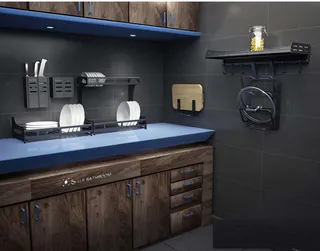 Полка для кухни с крючками. Модель RD-9212 - миниатюра 4